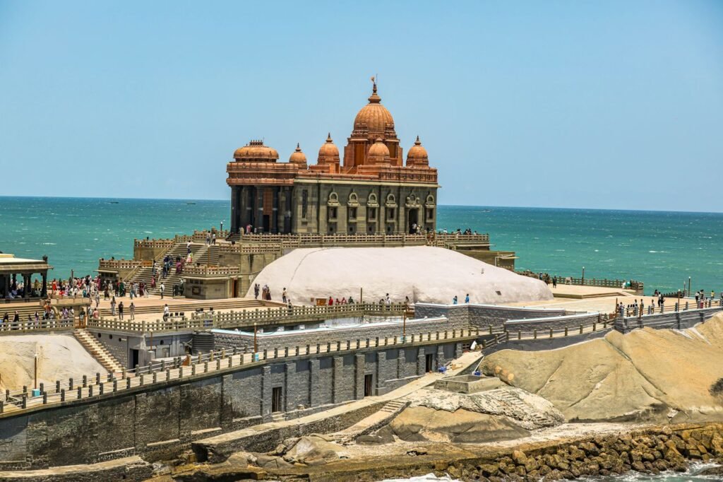 pexels photo 36750987 36750987 A scenic view of Vivekananda Rock Memorial surrounded by ocean in India.